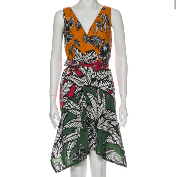 Aqua de Coco Printed Knee-Length Dress, Small - Picture 1 of 8